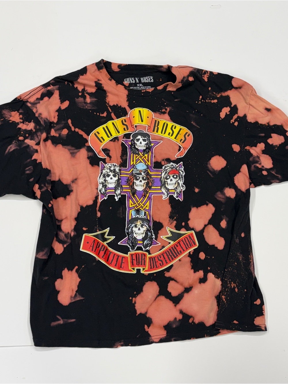 Kids' Black & Bleach Tie-Dye Graphic Tee